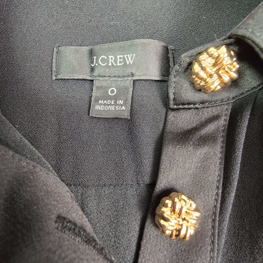 J Crew Dark Academia Dress Sz 0 Viscose‎ Satin Trim Goth Whimsigoth Schoolgirl - Picture 10 of 13
